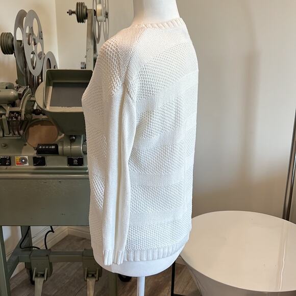 Wallace White Knit Sweater - Size Small - Picture 2 of 4